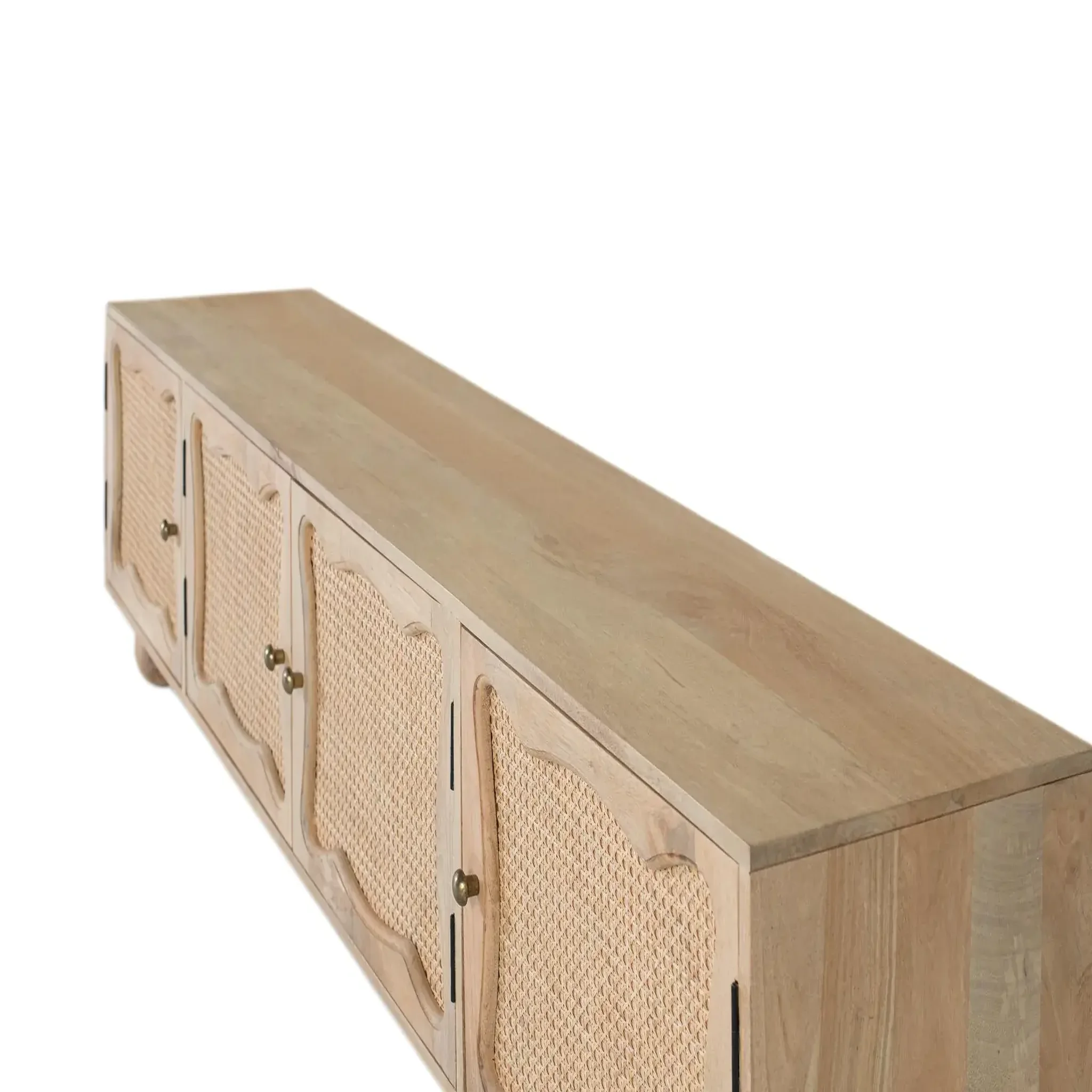 Voir la diapositive 3 : GINER Y COLOMER SL Meuble tv en bois de manguier 200 cm style boho méditerranéen