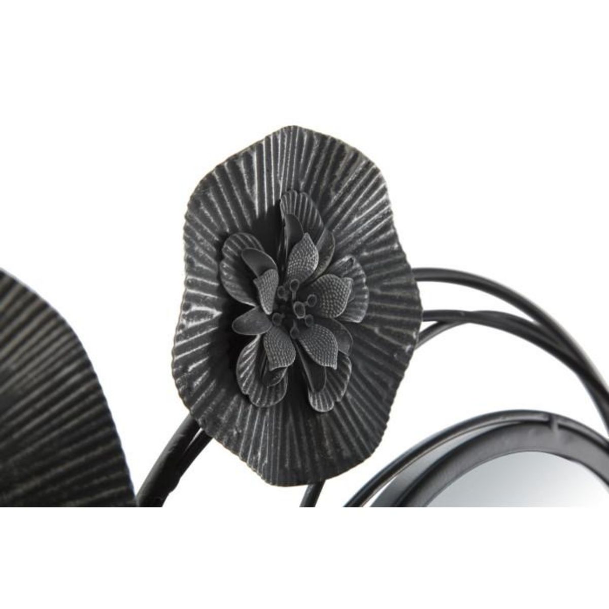 Paris Prix Décoration Murale 4 Miroirs  Ronds  117cm Noir & Gris