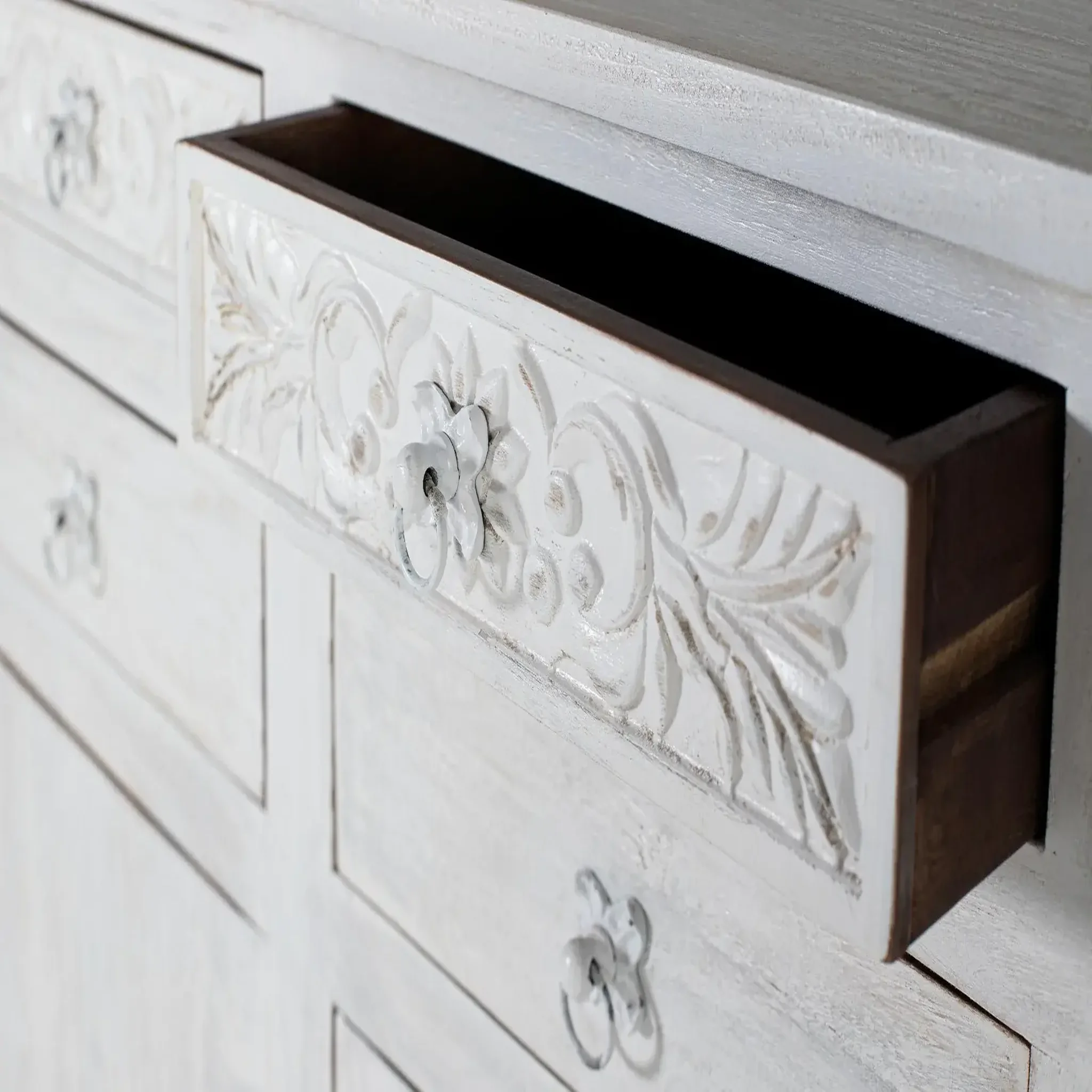 Voir la diapositive 3 : GINER Y COLOMER SL Buffet en bois de manguier 200cm style méditerranéen moderne