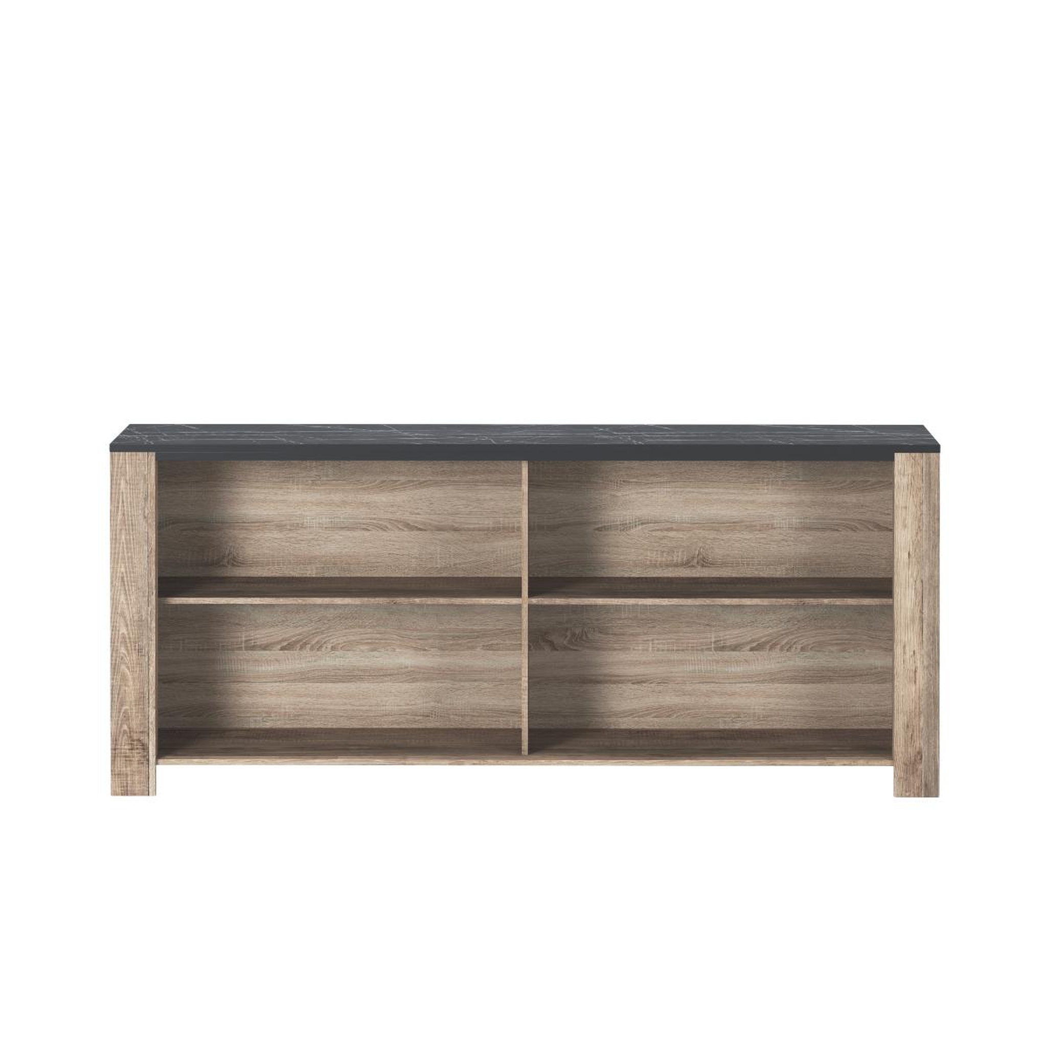 Voir la diapositive 6 : JLC KREATION Salle à manger complète moderne en bois olive (buffet + table)