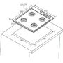 Voir la diapositive 2 : Candy Table de cuisson gaz 60cm 4 feux blanc - chw6lww
