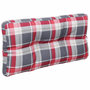 Voir la diapositive 5 : VIDAXL Coussins de palette lot de 2 motif a carreaux rouge tissu