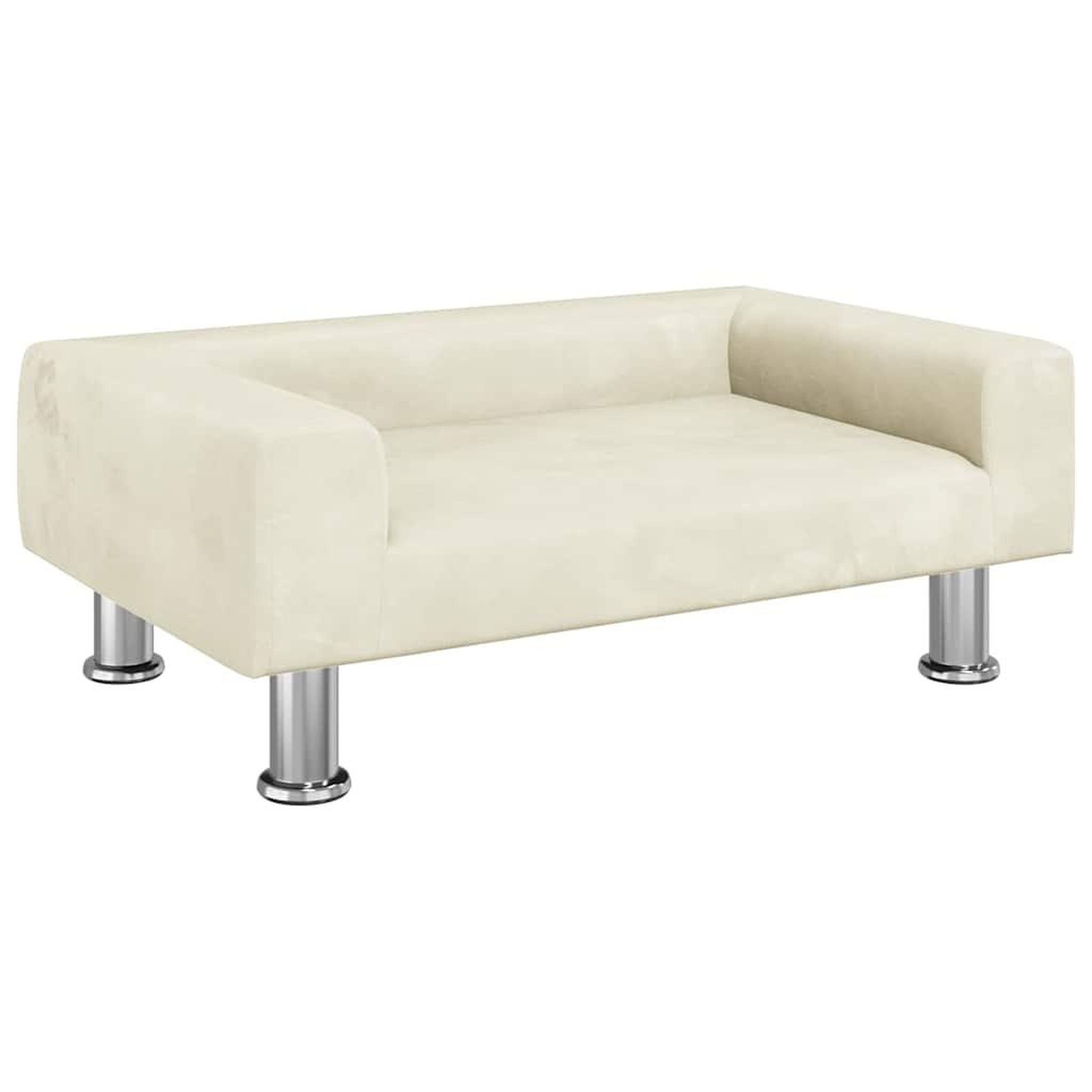 Voir la diapositive 2 : VIDAXL Lit pour chien creme 70x45x26,5 cm velours