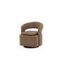Voir la diapositive 3 : Paris Prix Fauteuil Design Bouclette  Laurel  75cm Marron