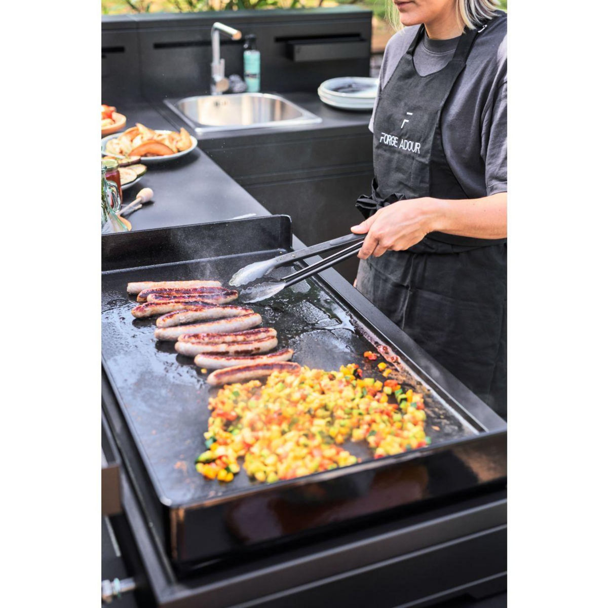 FORGE ADOUR Ustensile plancha Courte Titane