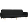 Voir la diapositive 2 : VIDAXL Canape-lit a 2 places noir tissu