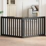 Voir la diapositive 1 : VIDAXL Barriere pour chien pliable 2 panneaux noir bois de peuplier