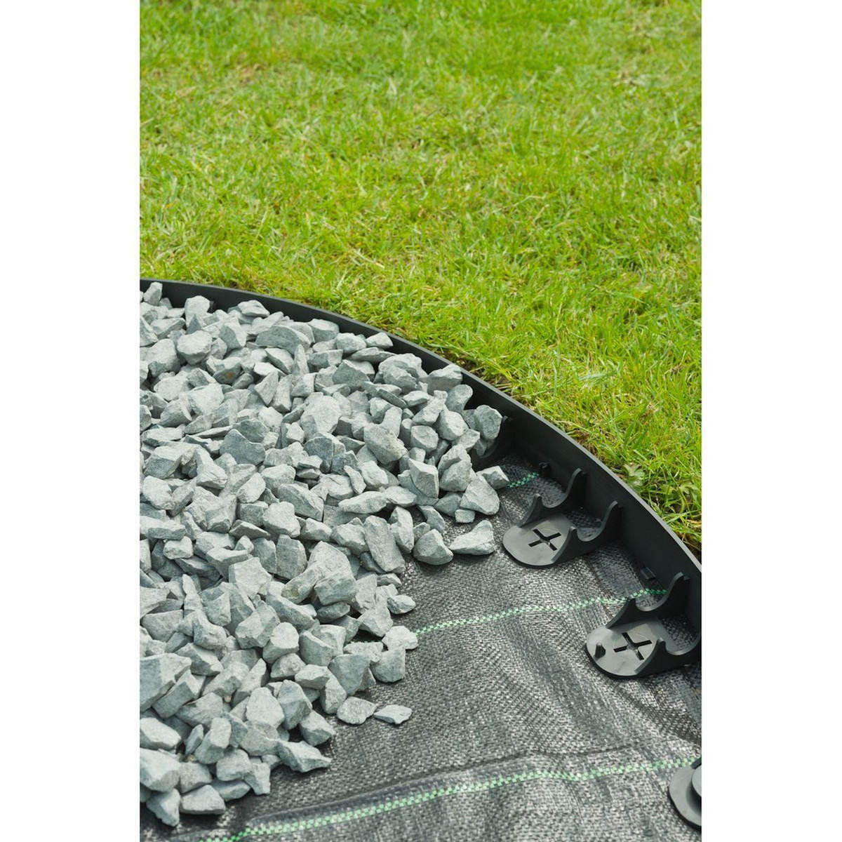 Nature Bordure à gazon - PP/PE, noir, 16x ancres