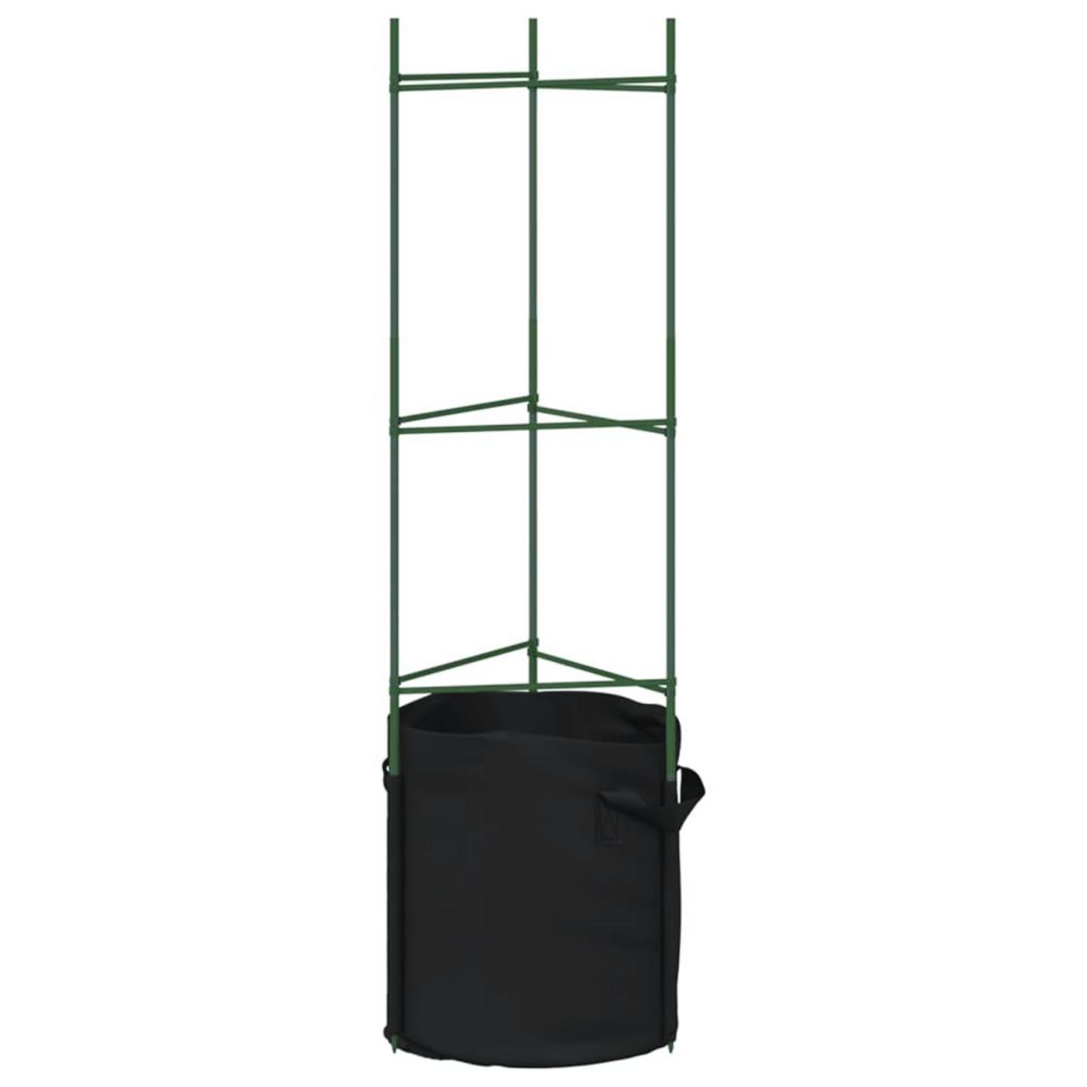 VIDAXL Cages a tomates avec sacs a plantes 4 pcs 116 cm acier et PP