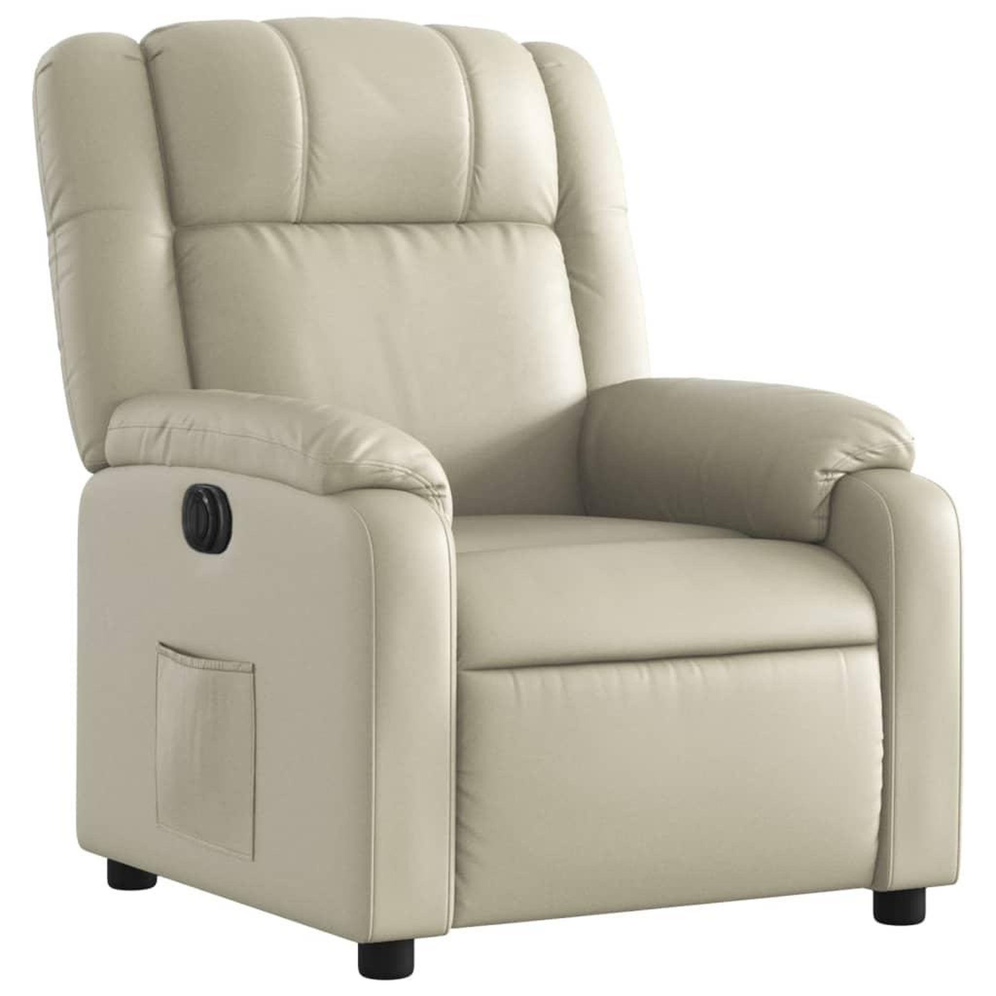 Voir la diapositive 4 : VIDAXL Fauteuil inclinable electrique Creme Similicuir