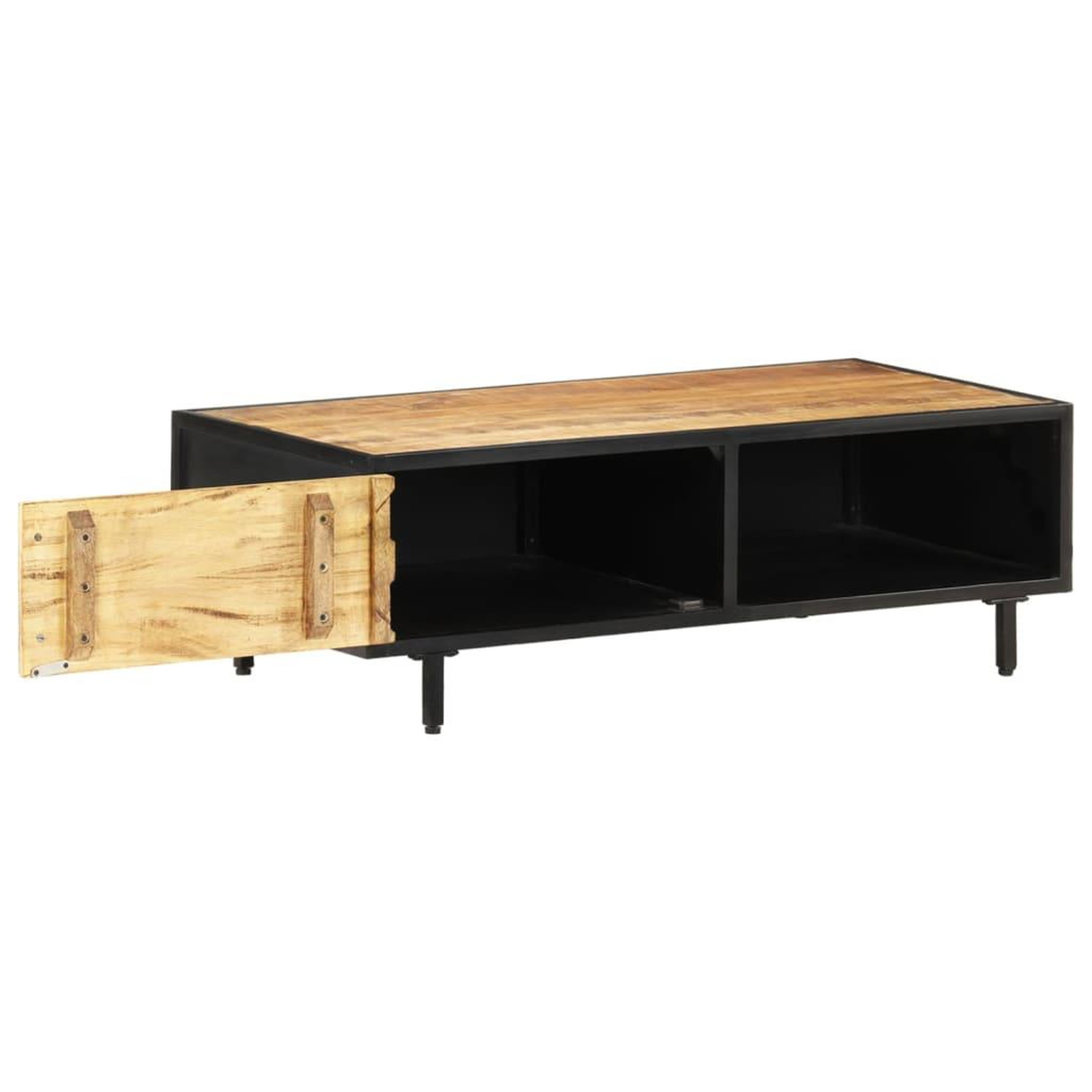 Voir la diapositive 3 : VIDAXL Table basse 105x50x35 cm bois de manguier brut
