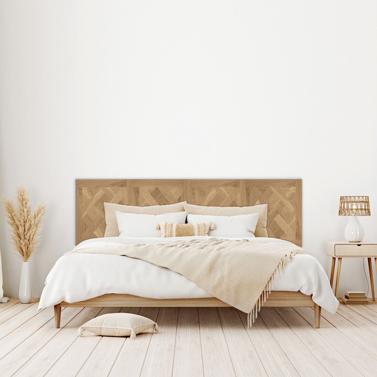 MARCKONFORT Tête de lit Niza 100x60 cm, Imitation Bois, MDF avec imprimé réaliste