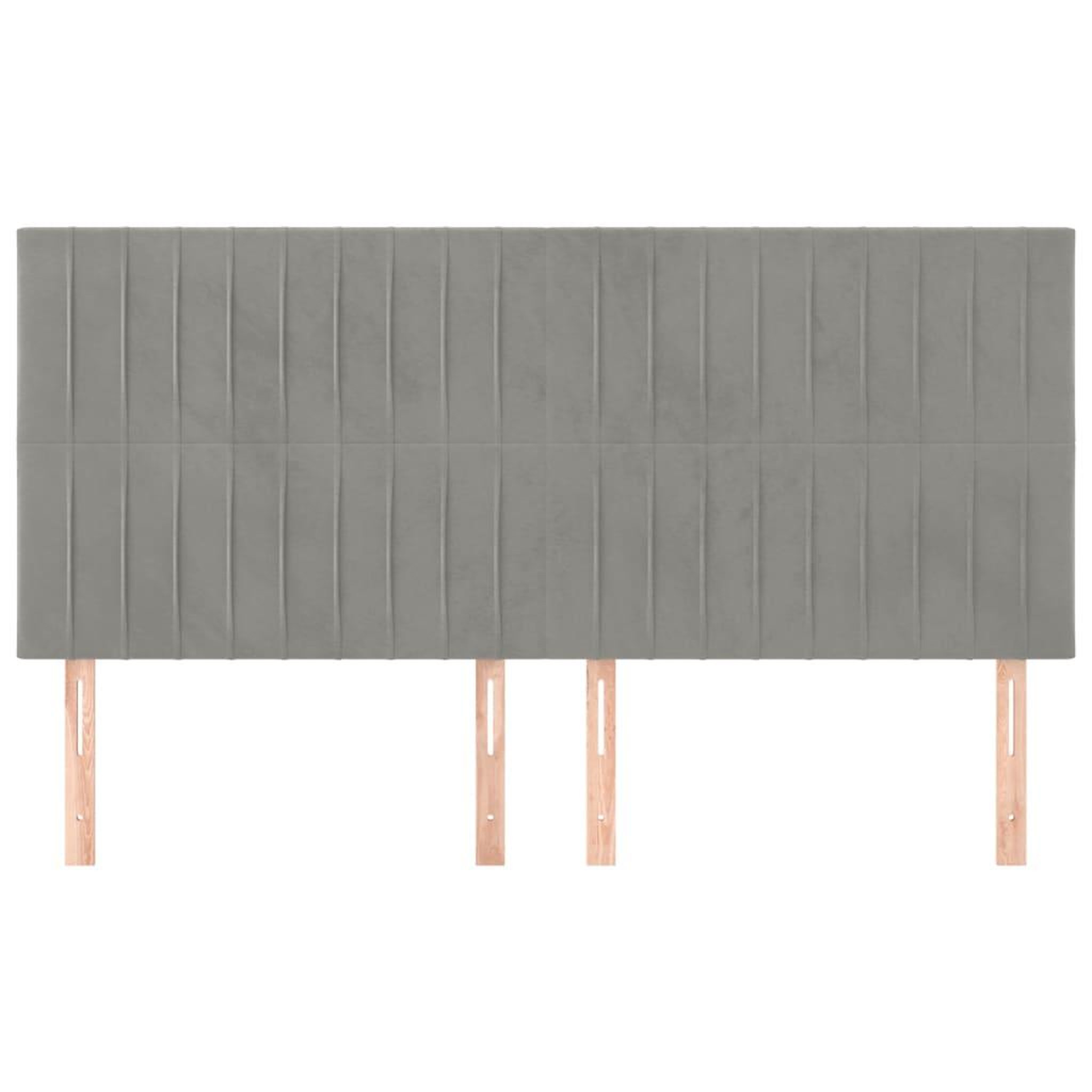 Voir la diapositive 3 : VIDAXL Tetes de lit 4 pcs Gris clair 100x5x78/88 cm Velours
