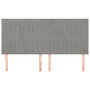 Voir la diapositive 3 : VIDAXL Tetes de lit 4 pcs Gris clair 100x5x78/88 cm Velours
