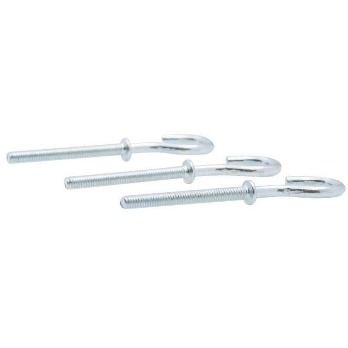  Crochet à visser zingué filet métaux Vissal 6x40mm  lot de 3 crochets