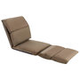 Voir la diapositive 3 : VIDAXL Chaise pliable de sol Taupe Microfibre