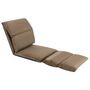 Voir la diapositive 3 : VIDAXL Chaise pliable de sol Taupe Microfibre