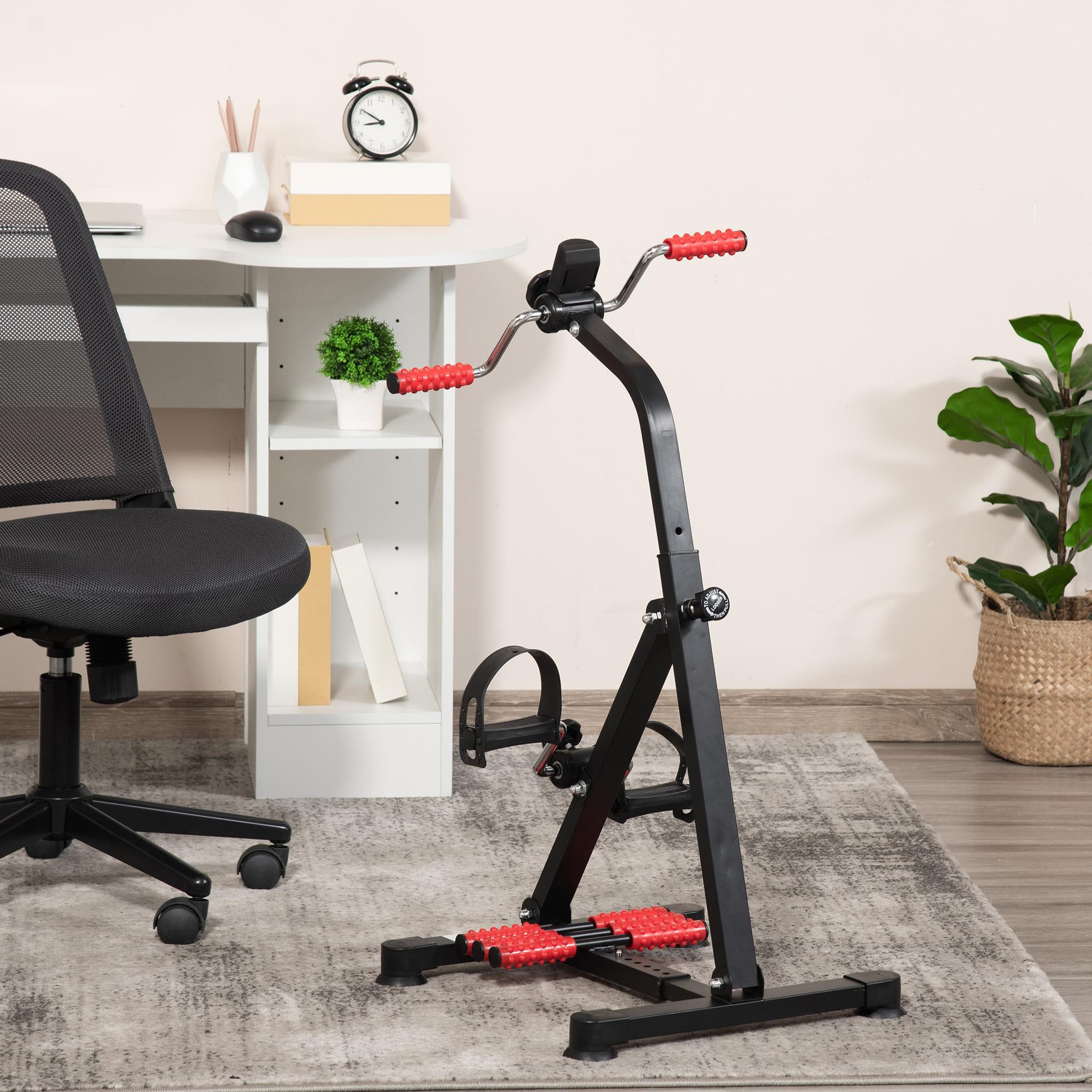 Voir la diapositive 2 : HOMCOM Vélo de rééducation bras et jambes - hauteur largeur réglable - écran LCD multifonction