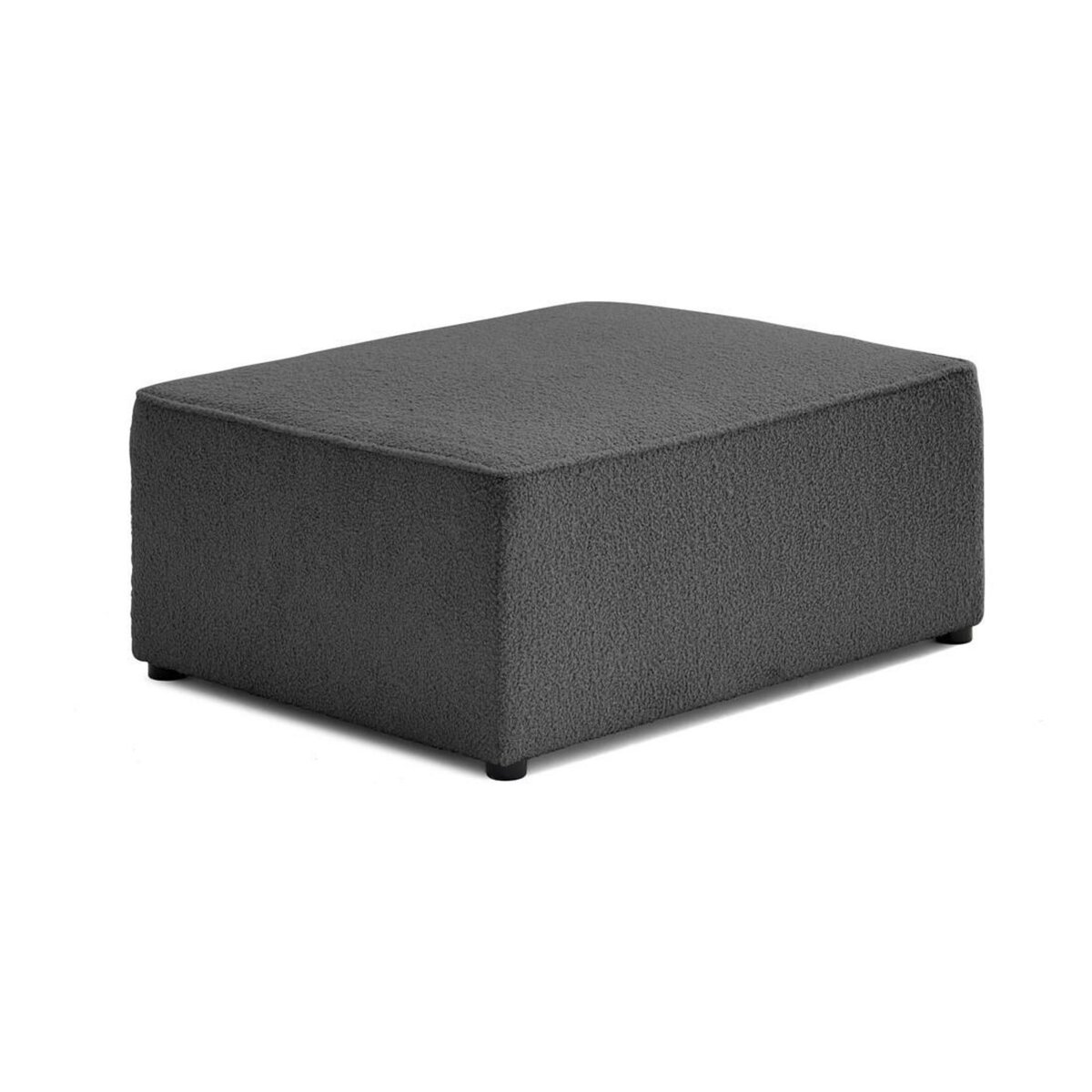 BEST MOBILIER Topaze - pouf - en tissu bouclette