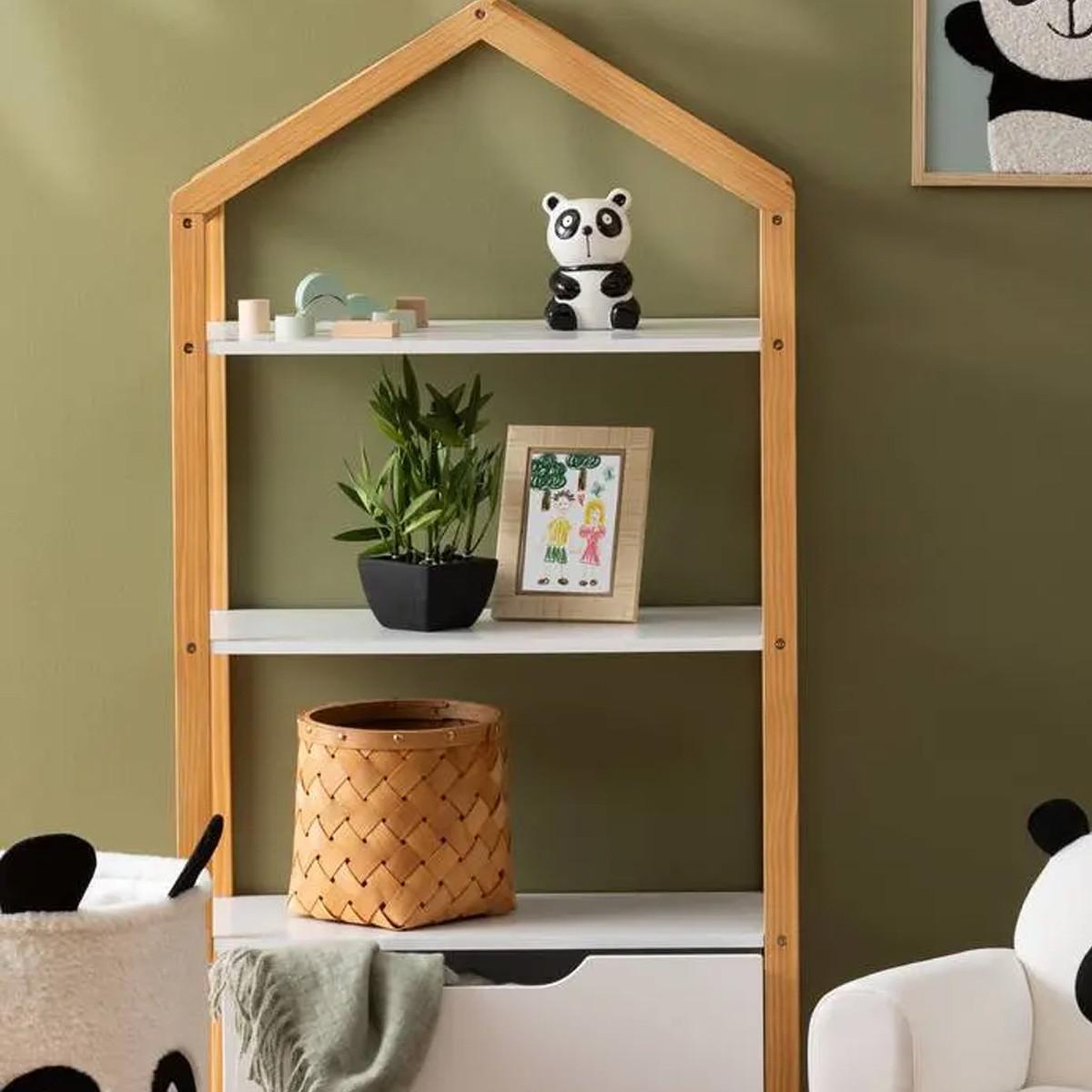 Voir la diapositive 4 : ATMOSPHERA Plante artificielle en pot  bambou  35cm noir