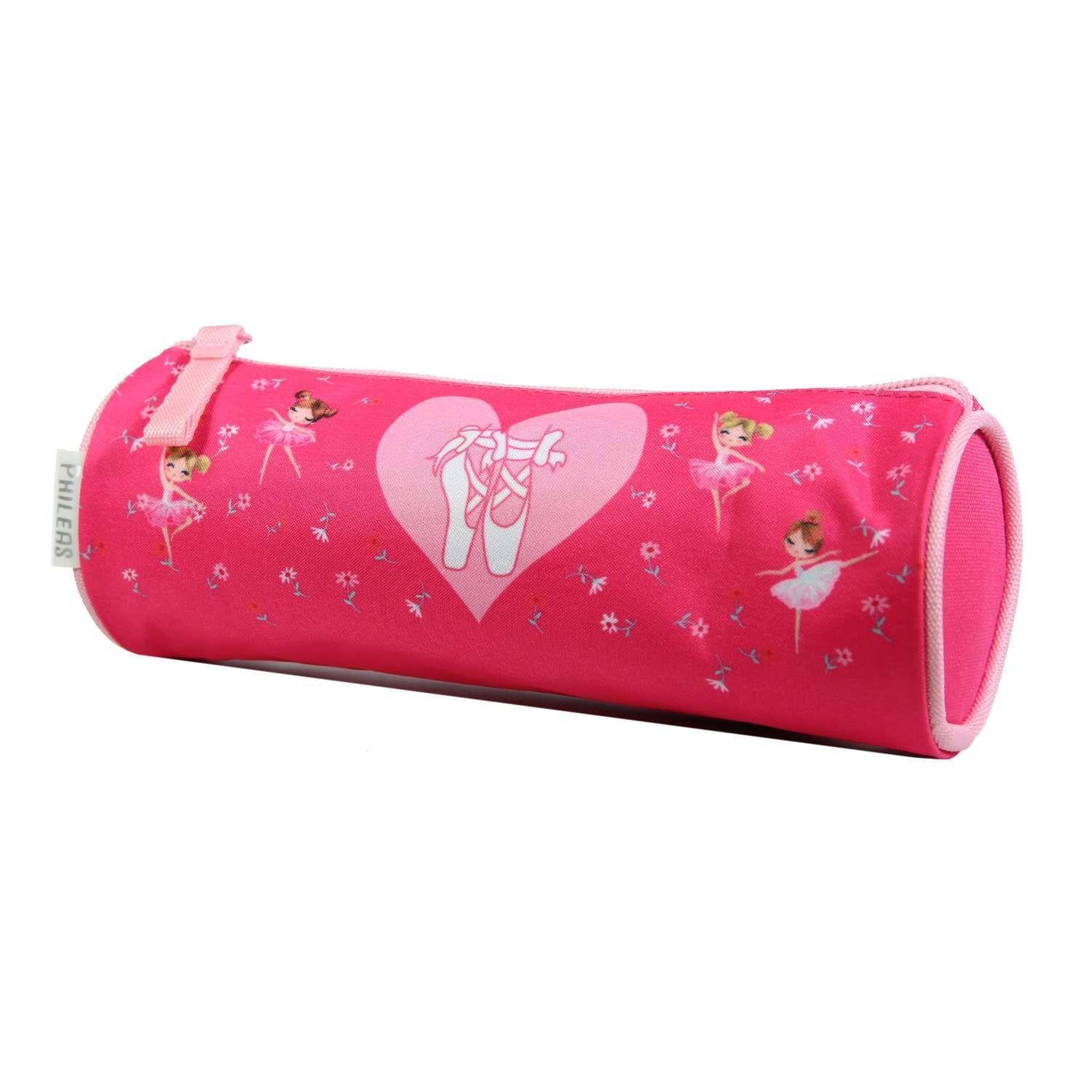 Voir la diapositive 2 : Bagtrotter BAGTROTTER Trousse scolaire ronde Phileas Danseuses Rose