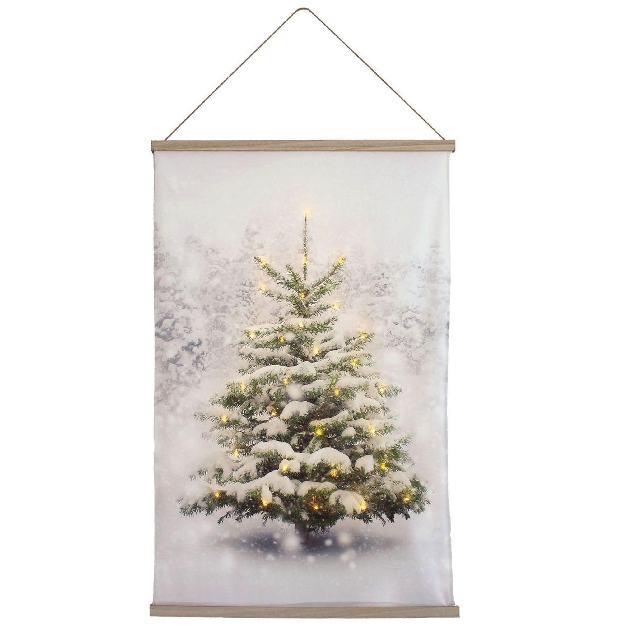 ENJOY HOME Toile murale déco led  noël  75x112cm multicolore