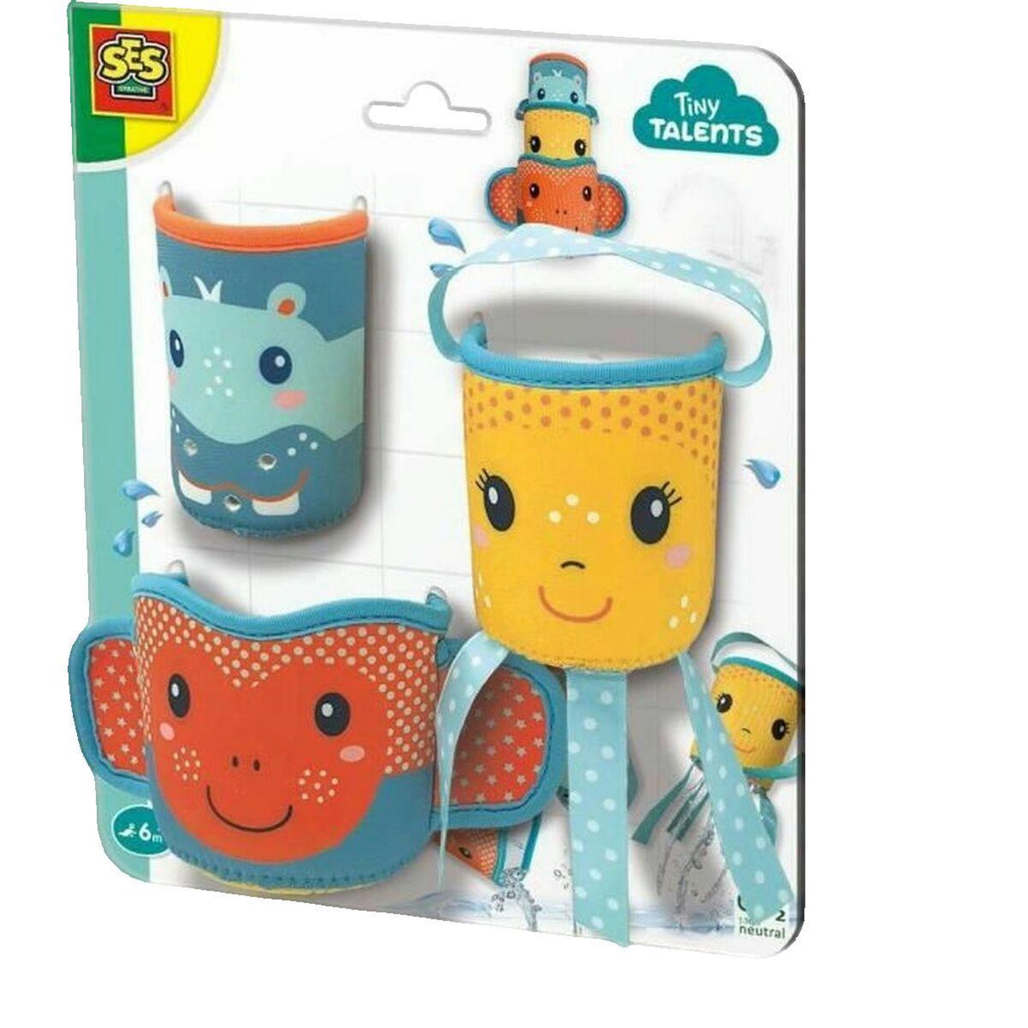 SES Creative Gobelets SES Creative Néoprène colorés pour le bain