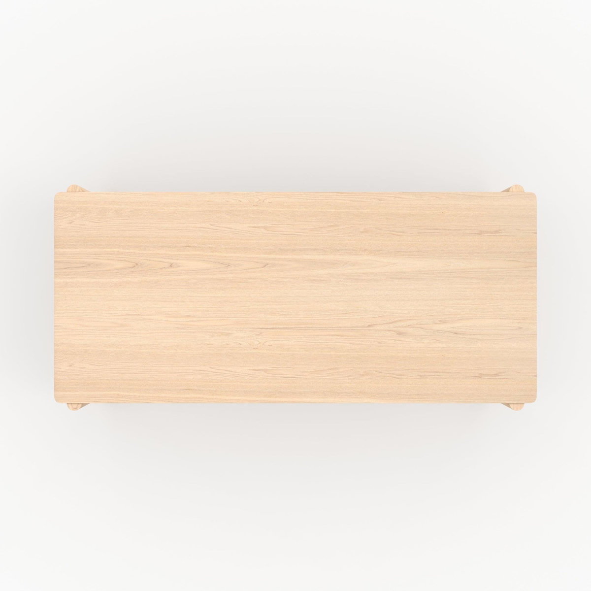 Rendez vous déco Table rectangulaire en placage frêne effet blanchi 6 places-Irène