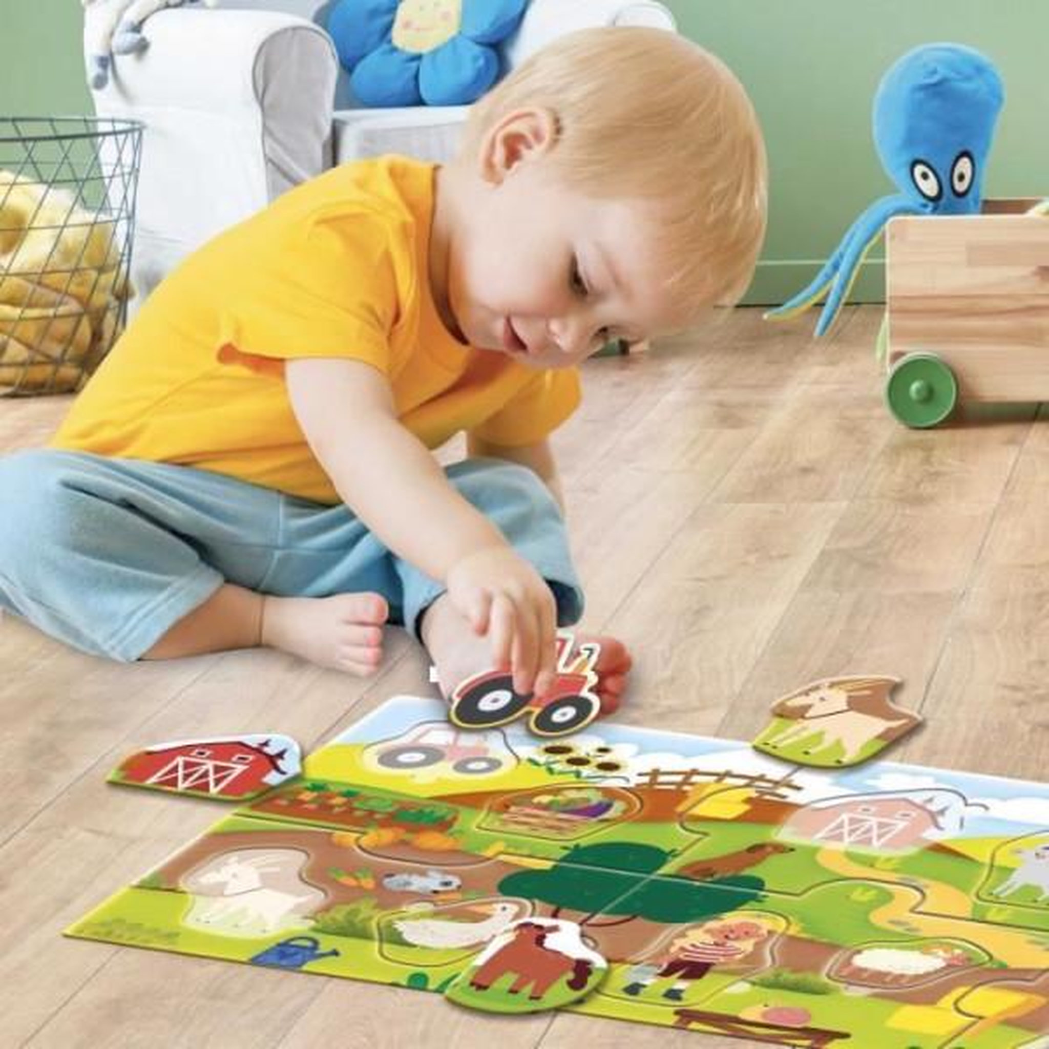 Voir la diapositive 4 : LISCIANI GIOCHI La Ferme - Puzzle panoramique - CAROTINA BABY - Développement de la logique, Motricité fine
