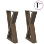 Voir la diapositive 1 : VIDAXL Pieds de table basse 2pcs acier naturel 38x(42-43,3)cm