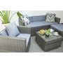 Voir la diapositive 3 : Salon bas de jardin 5 personnes en résine tréssée LYNNA