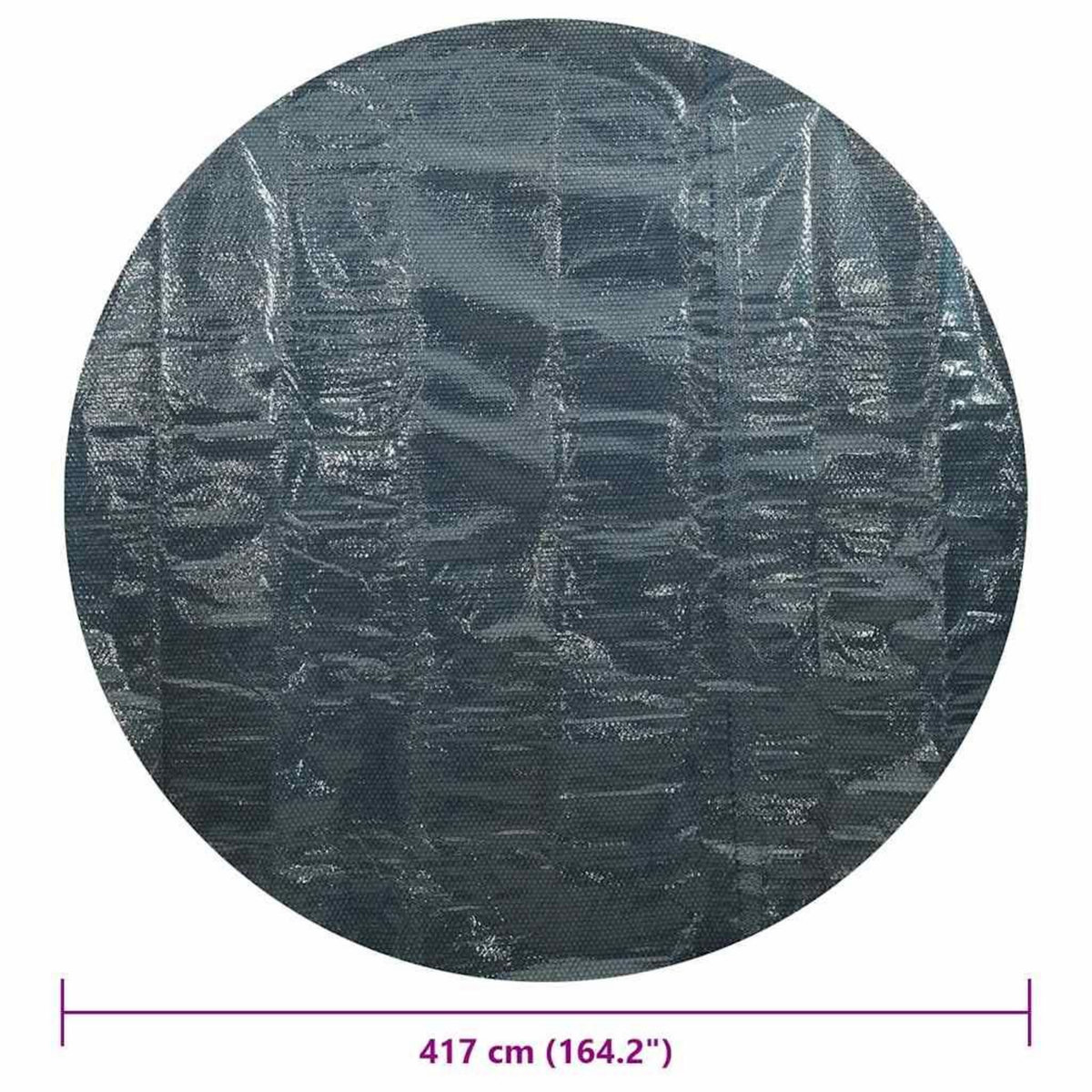 VIDAXL Film solaire de piscine flottant PE 417 cm Noir et bleu