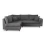 Voir la diapositive 4 : LISA DESIGN Rune - canapé d'angle gauche - 4 places - en tissu bouclette