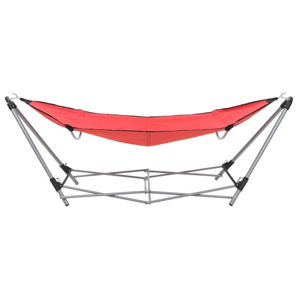 VIDAXL Hamac avec support pliable Rouge
