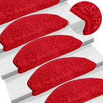 VIDAXL Tapis d'escalier 10 pcs 65x21x4 cm Rouge