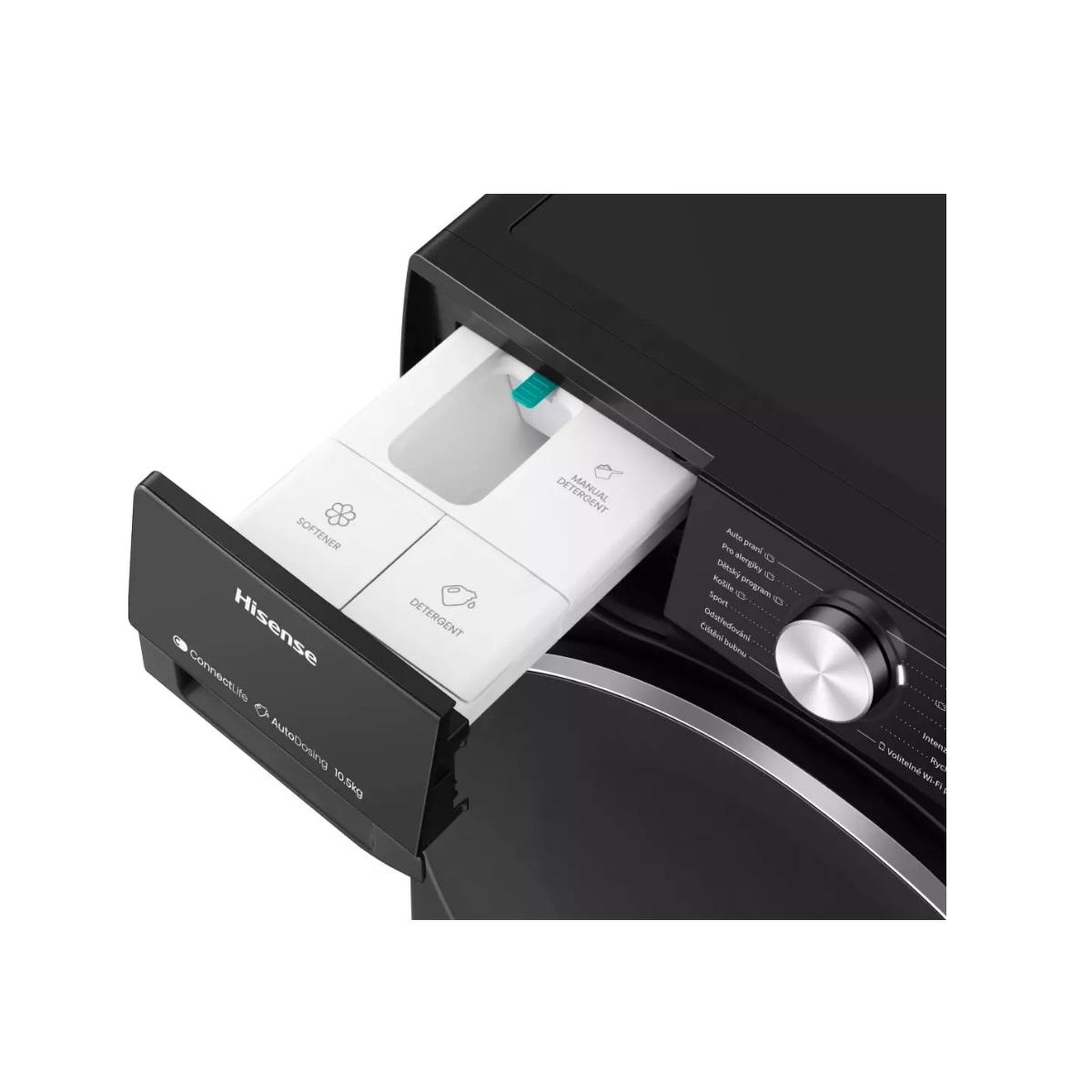 Voir la diapositive 5 : Hisense Lave-linge frontal 10.5 kg 1400 tours/min noir - wf5s1045bb