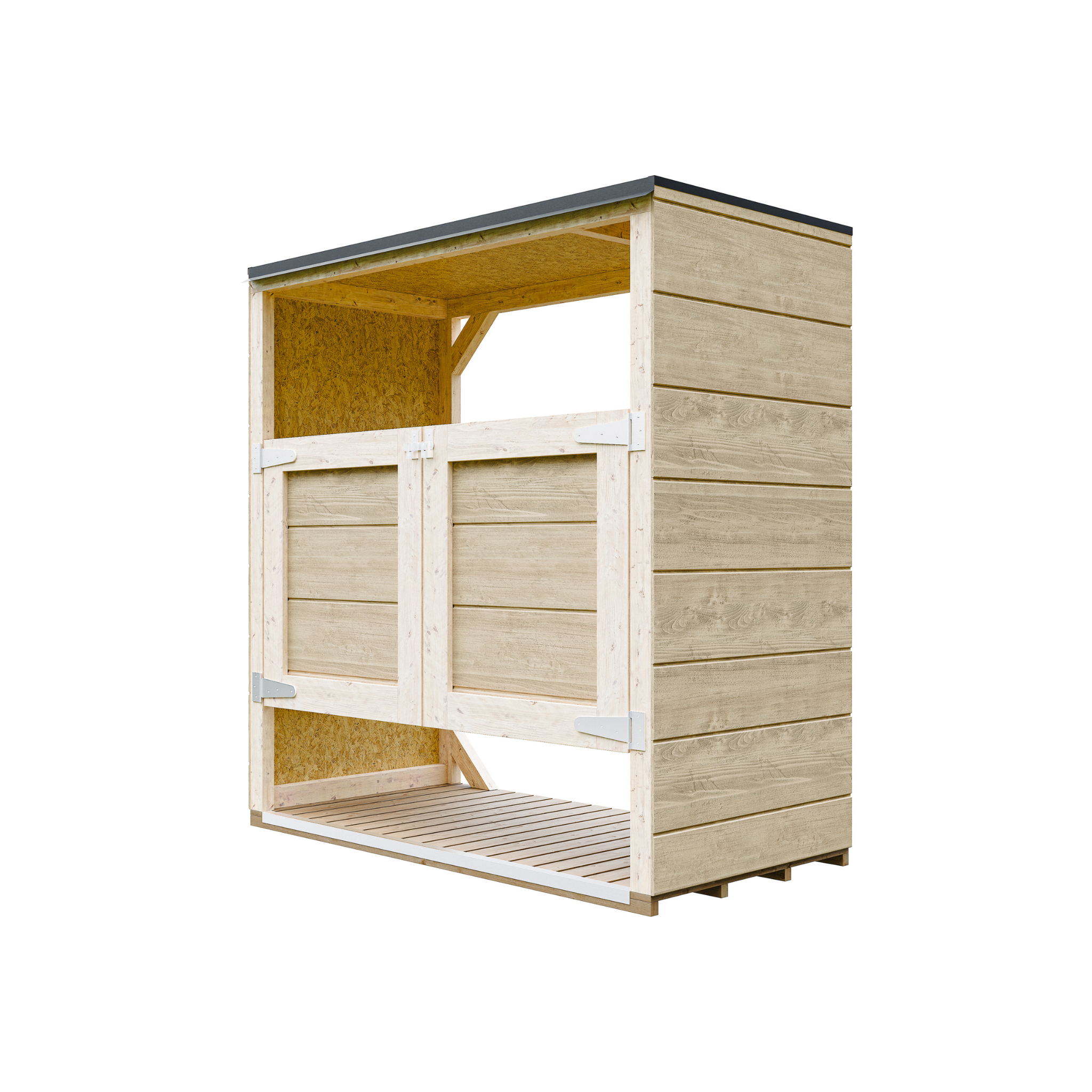 Voir la diapositive 3 : TIMBELA Abri de jardin pour poubelles, Cache poubelle extérieur 2x240L M980A