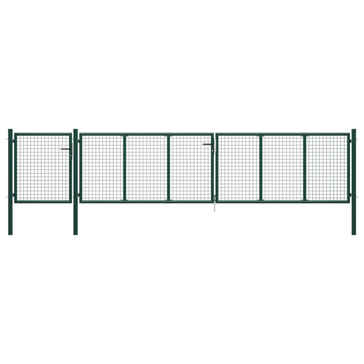 VIDAXL Portail de jardin Acier 500 x 75 cm Vert