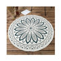 Voir la diapositive 2 : The Home Deco Factory Tapis rond imprimé Mandala vert D90