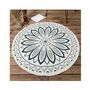 Voir la diapositive 2 : The Home Deco Factory Tapis rond imprimé Mandala vert D90