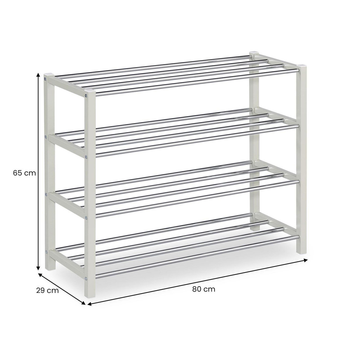 IDIMEX Étagère à chaussures DUBLIN, 4 niveaux