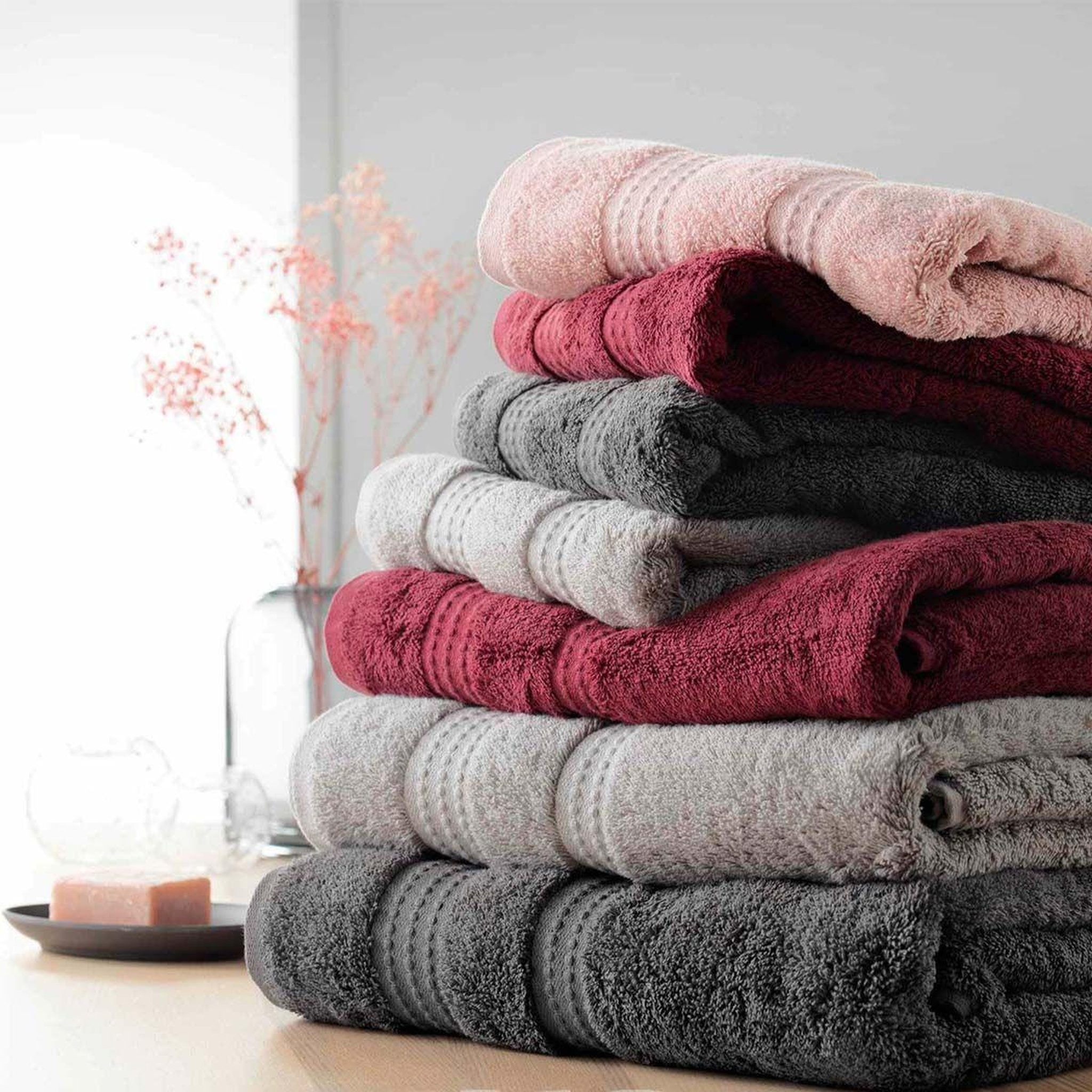 Voir la diapositive 4 : Douceur d'Intérieur Drap de douche  excellence  70x130cm gris