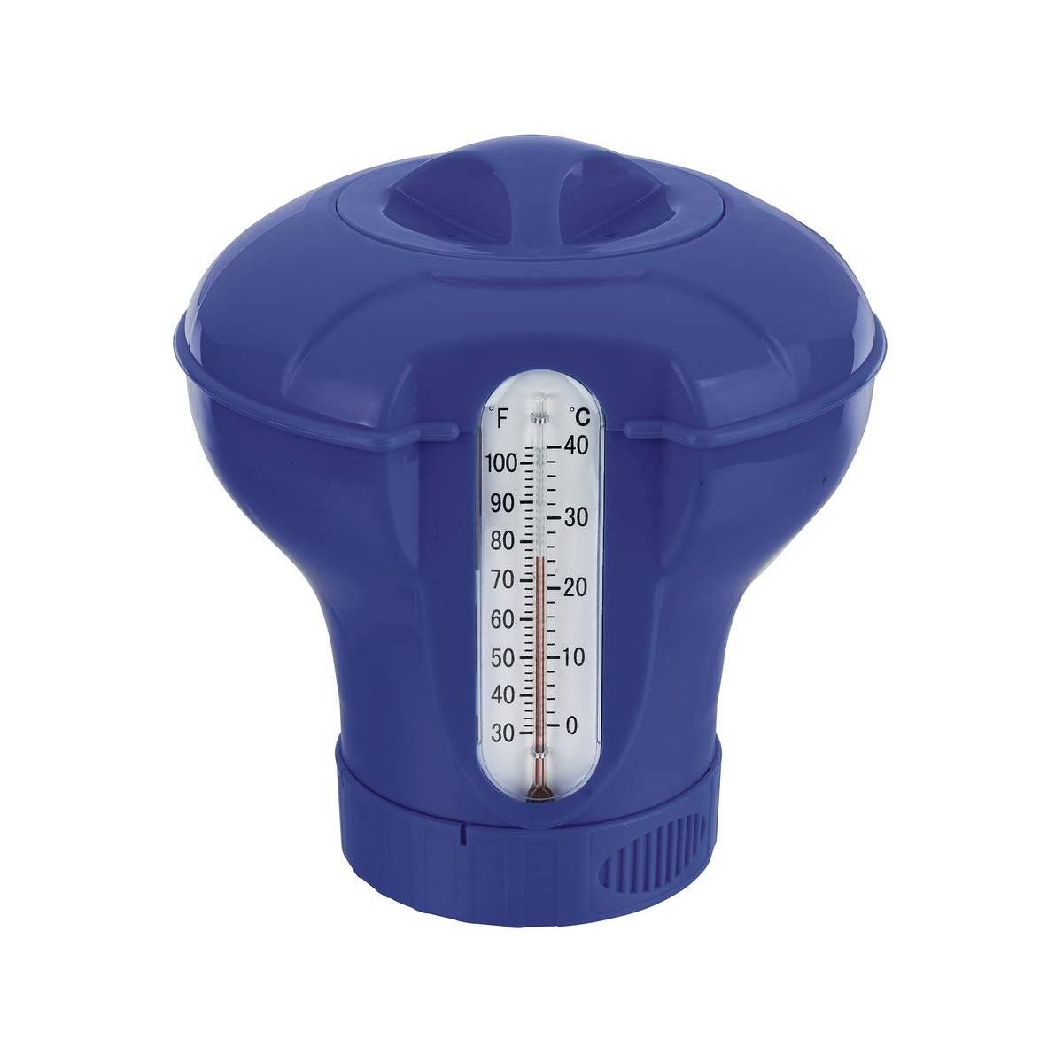 Habitat et Jardin Diffuseur de chlore flottant avec thermomètre intégré