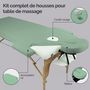 Voir la diapositive 3 : VIVEZEN Kit complet de housses pour table de massage - Éponge - Vert pastel