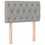 Voir la diapositive 2 : VIDAXL Tete de lit Gris clair 80x7x78/88 cm Tissu
