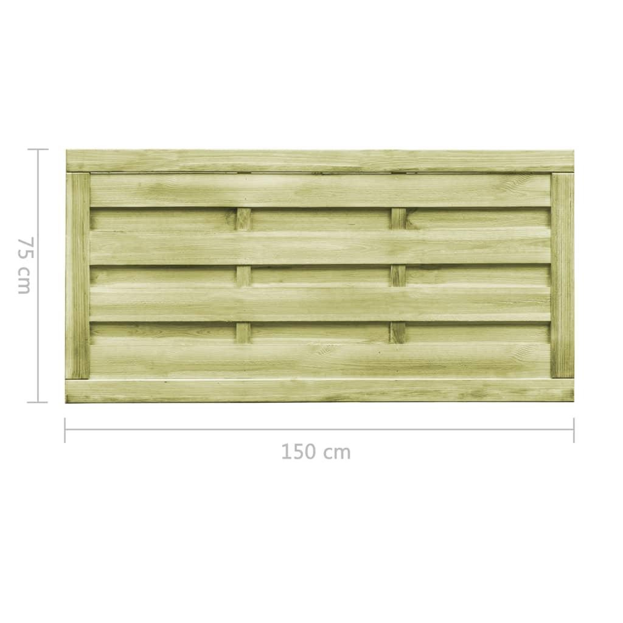 Voir la diapositive 6 : VIDAXL Portillons 2 pcs Bois de pin impregne 150x75 cm Vert
