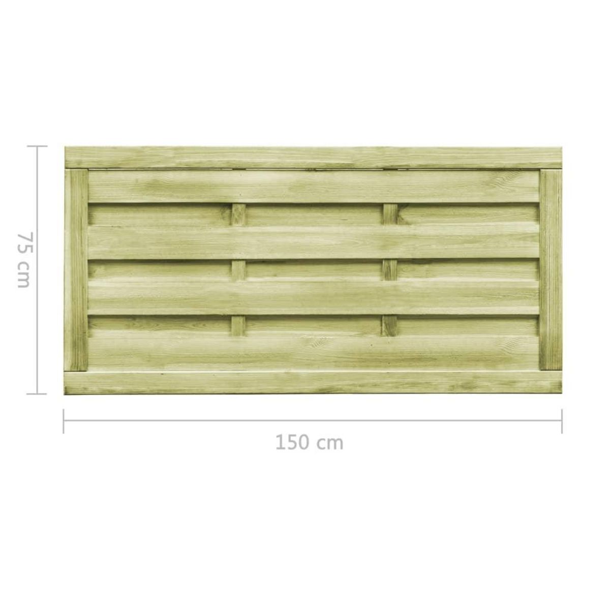 VIDAXL Portillons 2 pcs Bois de pin impregne 150x75 cm Vert