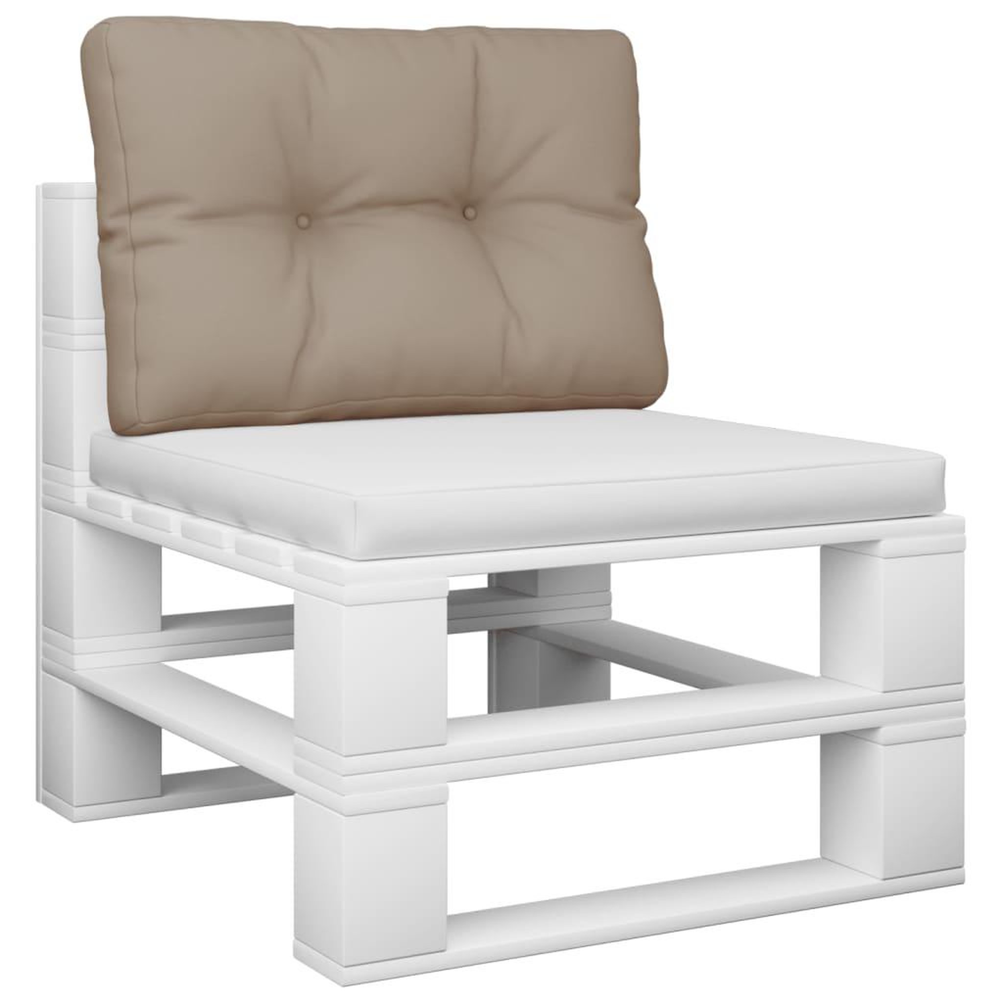 Voir la diapositive 3 : VIDAXL Coussin de palette taupe 50x40x12 cm tissu