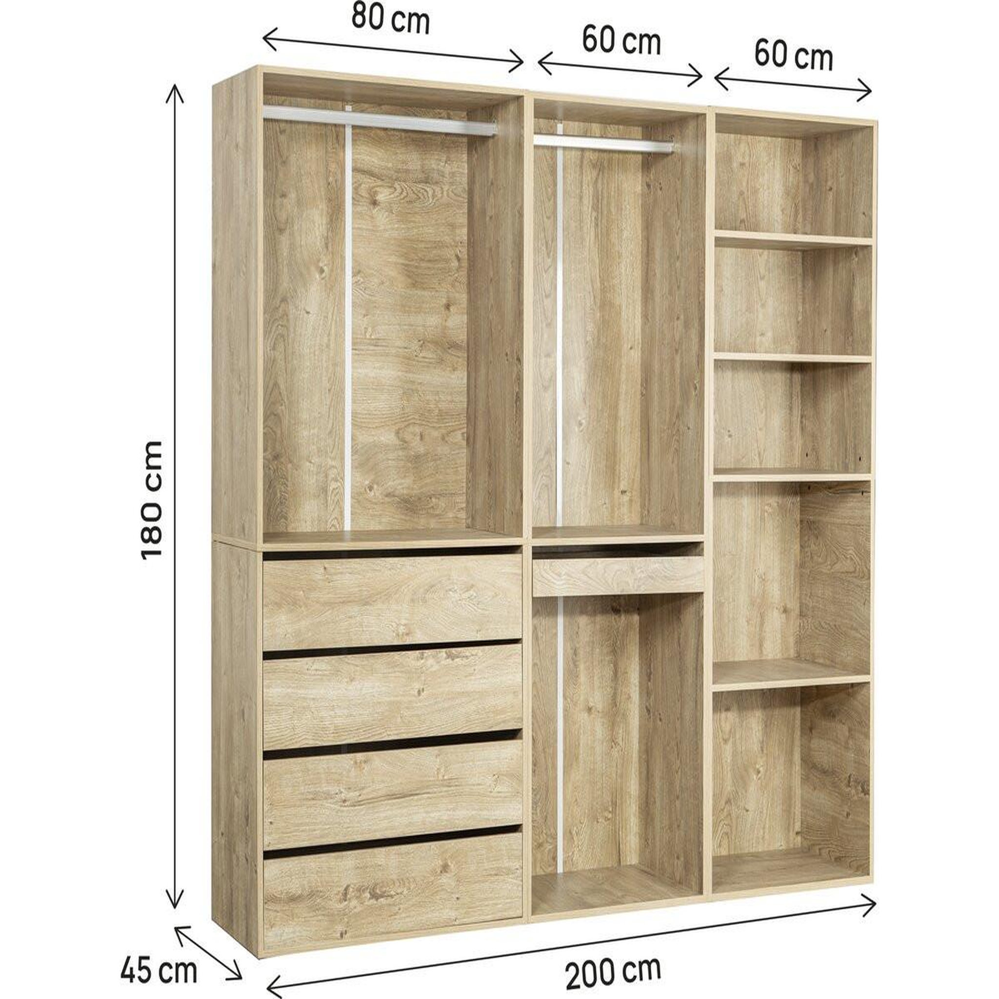 Voir la diapositive 3 : Habitat et Jardin Kit dressing modulable  opéra  - 3 éléments - beige