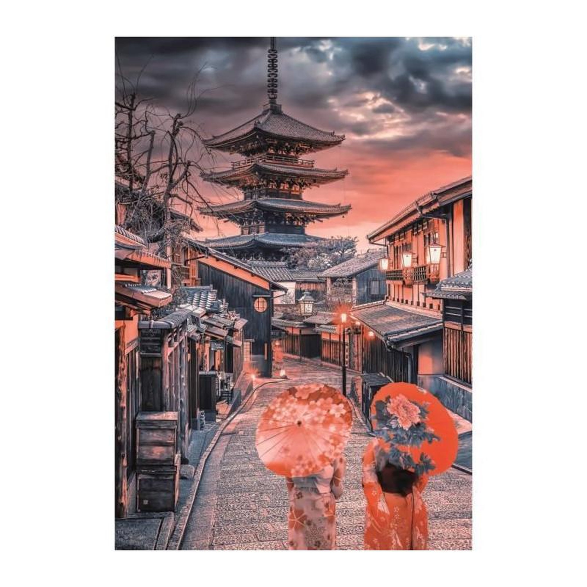 Voir la diapositive 2 : CLEMENTONI Puzzle 500 pièces Compact Evening in Kyoto – Puzzle adulte – Clementoni